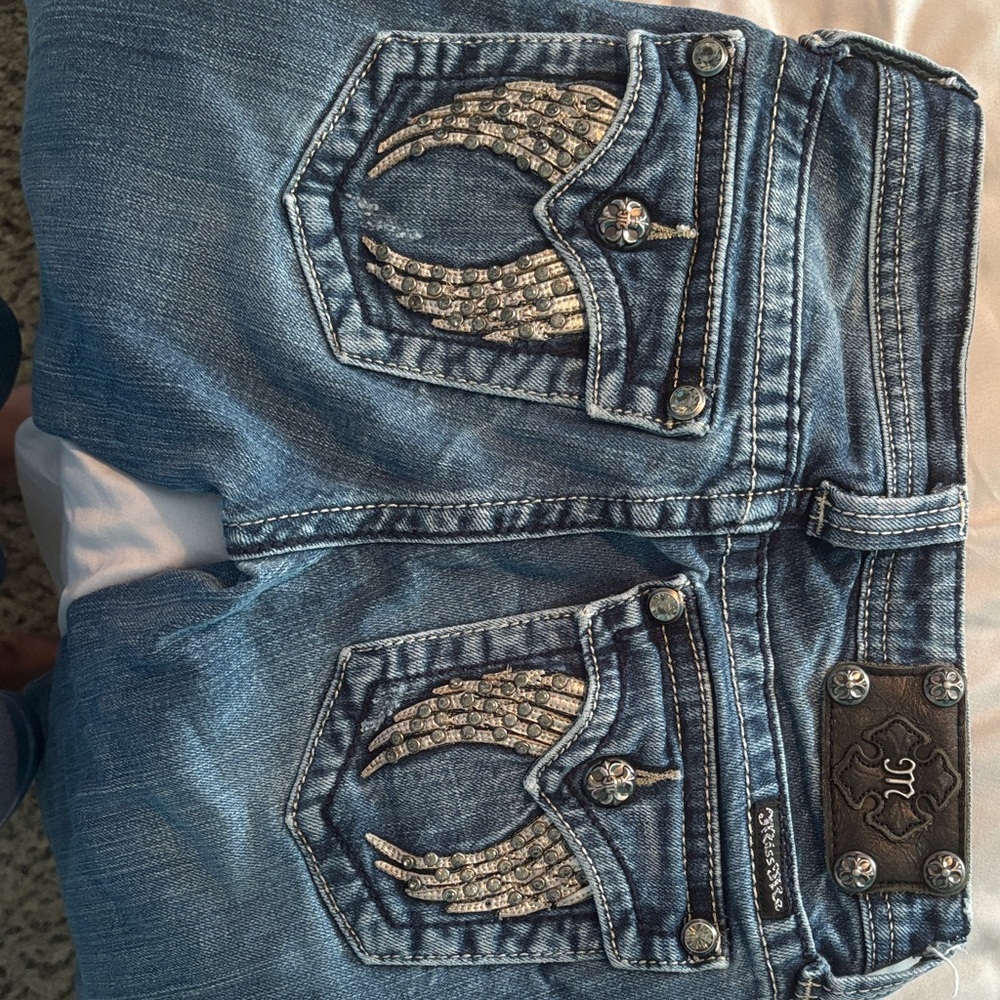 Miss Me Kids Dark Blue Jeans - Picture 3 of 4